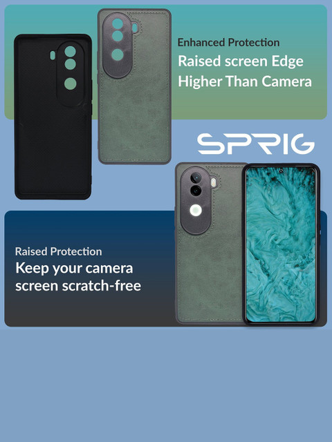 SPRIG Vivo V40E Matte PU Leather Back Cover - Image 4