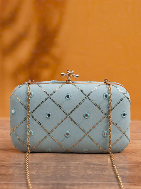 ARTKLIM Embroidered Box Clutch