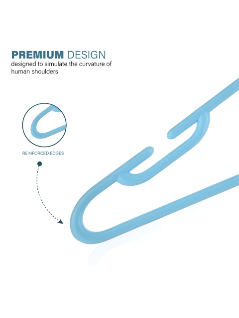 Aura 12-Pcs Blue Clothes Hangers For Wardrobe - Image 6