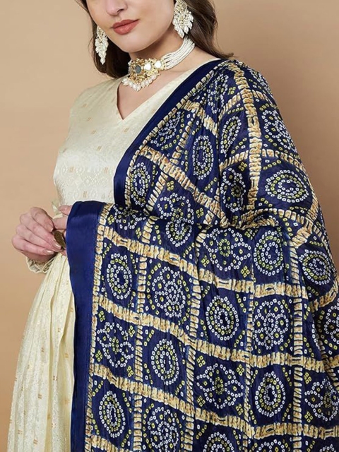 PK HUB Rajasthani Traditional Bandhani Printed Khari Printed Dupatta - Image 2