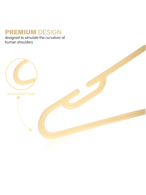 Aura 18-Pcs Cream Coloured Multipurpose Cloth Hangers - Image 6