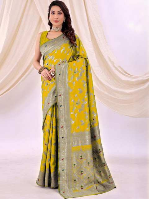 Moda Rapido Woven Design Zari Silk Cotton Banarasi Saree