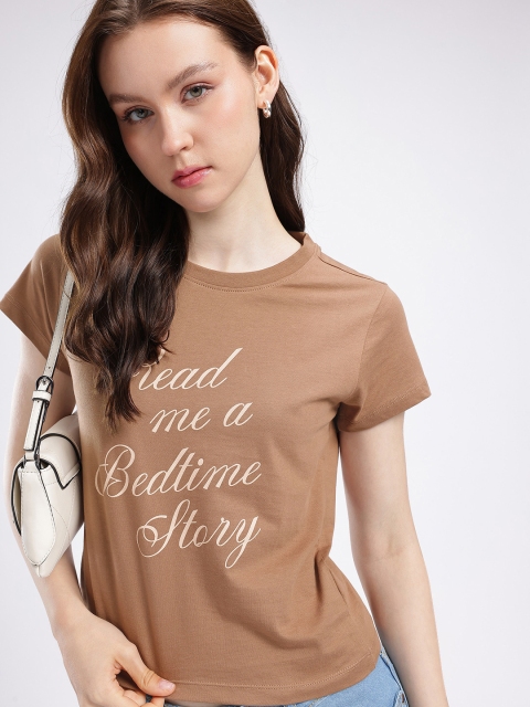 glitchez Typography Printed T-shirt