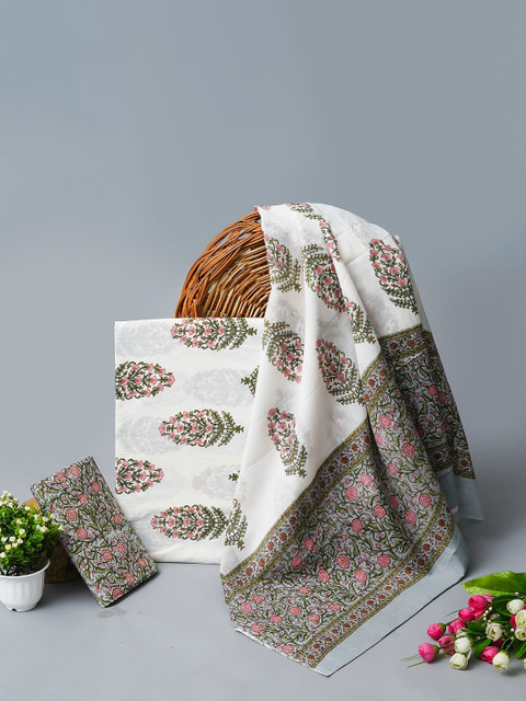 Kwatchi Printed Pure Cotton Unstitched Dress Material - Image 2