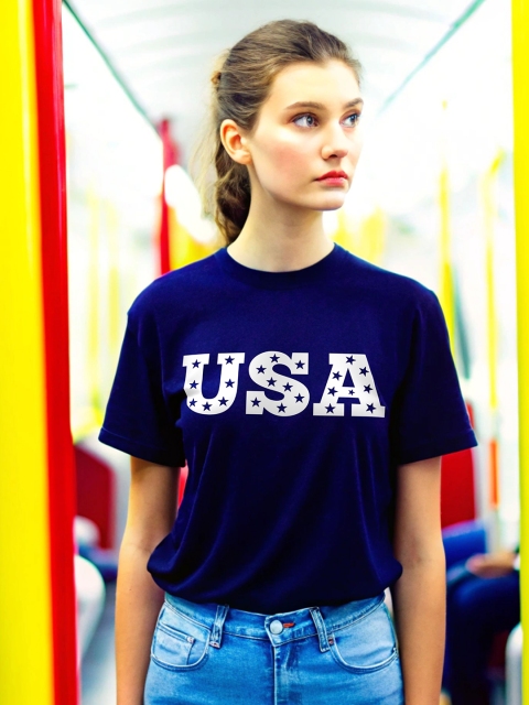 DressBerry Women Typography Printed Slim Fit T-shirt