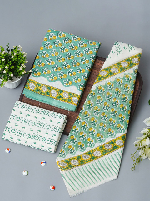 Kwatchi Printed Pure Cotton Unstitched Dress Material