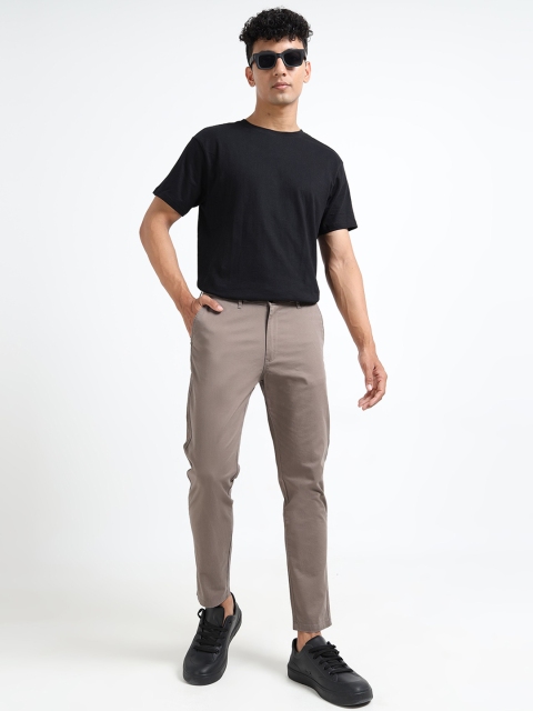 U.S. PITCHERS Men Slim Fit Low-Rise Formal Trousers - Image 5