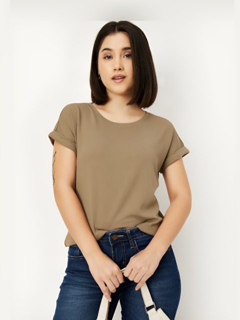 max Women Solid Round Neck T-shirt
