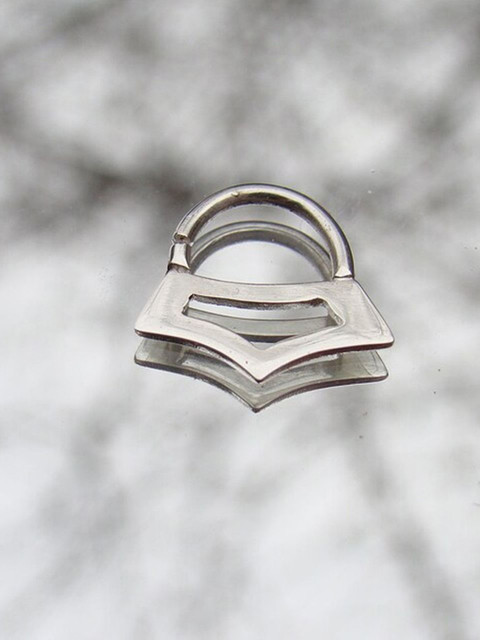 Sangria 925 Sterling Silver Cute Naathini Septum Nosepin