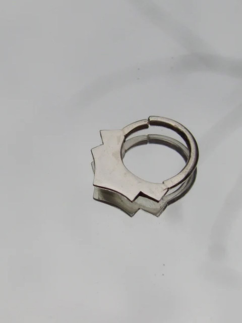 Sangria 925 Sterling Silver Auspicious Ring Septum Nosepin