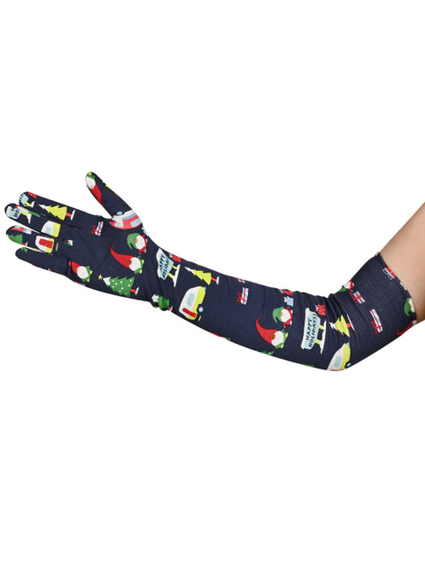 LOOM LEGACY Set Of 3 Patterned Cotton Sun Protective and Breathable Sport Gloves - Image 2