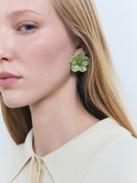 MANGO Floral Studs Earrings