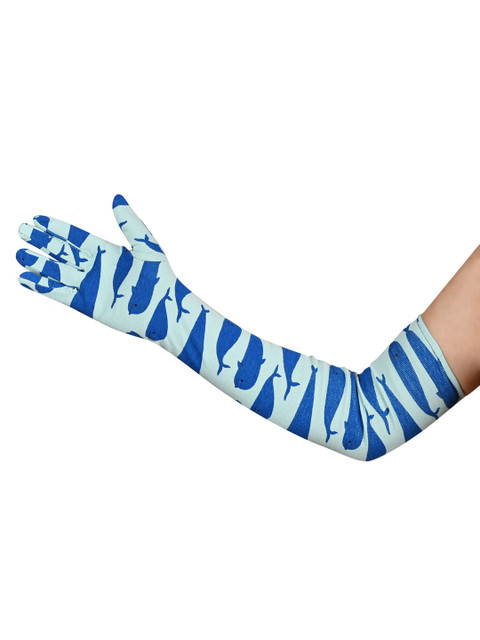 LOOM LEGACY Set Of 2 Patterned Cotton Sun Protective and Breathable Sport Gloves - Image 3