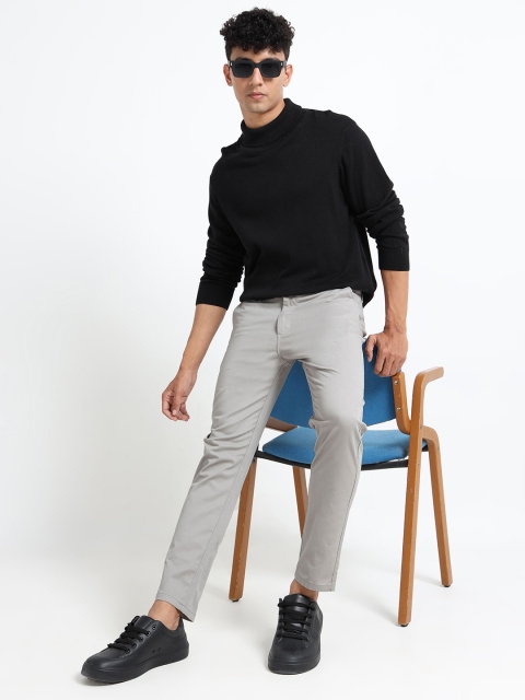 U.S. PITCHERS Men Slim Fit Low-Rise Chinos Trousers - Image 5
