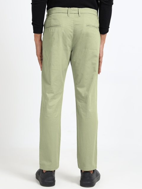 U.S. PITCHERS Men Slim Fit Low-Rise Chinos Trousers - Image 3
