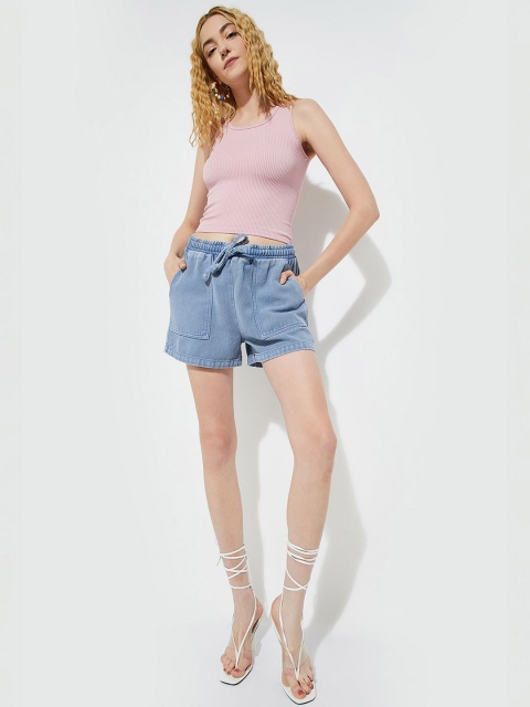 max Women Denim Regular Fit Mid-Rise Shorts