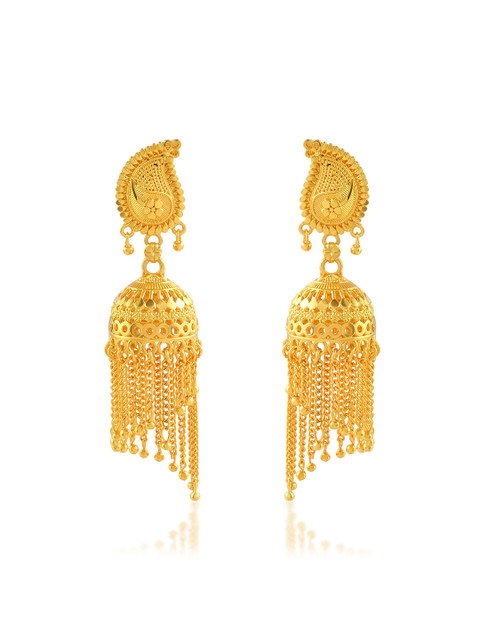 MEMOIR Gold-Plated Dome Shaped Jhumkas