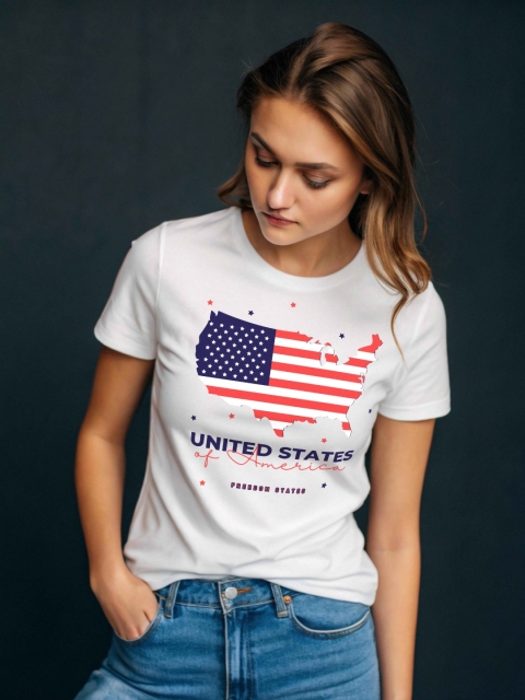 DressBerry Women Printed Bio Finish Pockets Slim Fit T-shirt