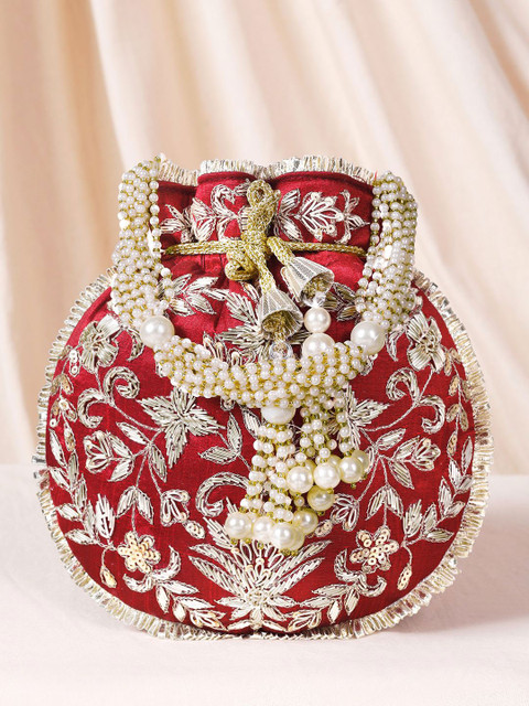 Peora Embroidered Potli Clutch