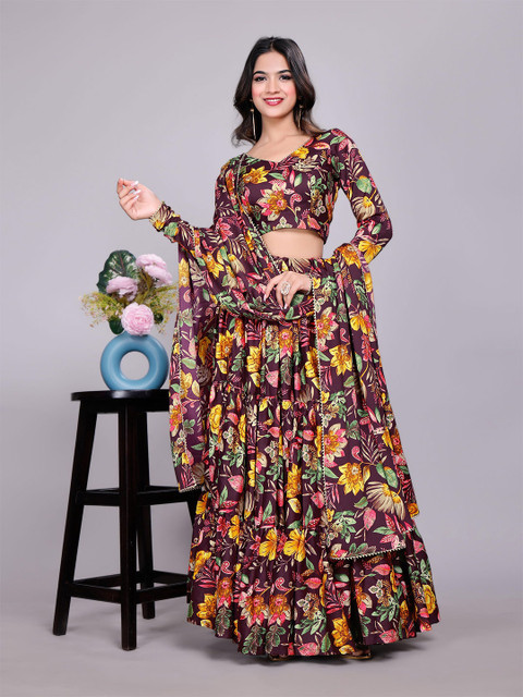 Kinjo Printed Ready to Wear Lehenga & Blouse With Dupatta