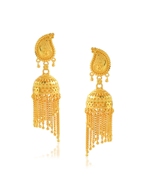 MEMOIR Gold-Plated Dome Shaped Jhumkas - Image 2