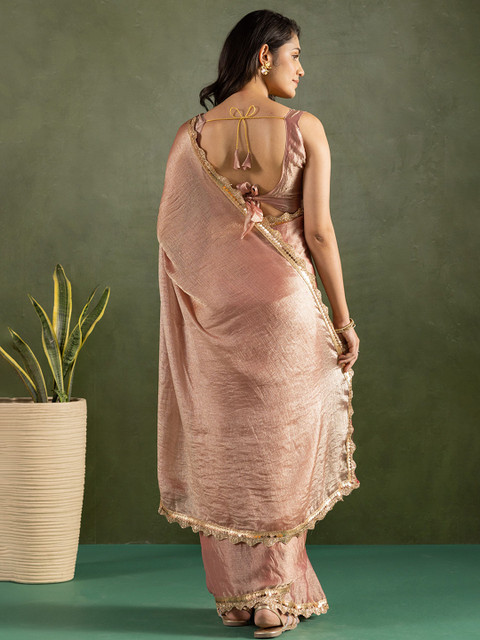KAYOMMI Embellished Pure Chiffon Ready to Wear Saree - Image 3