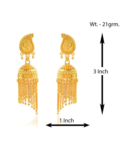 MEMOIR Gold-Plated Dome Shaped Jhumkas - Image 5