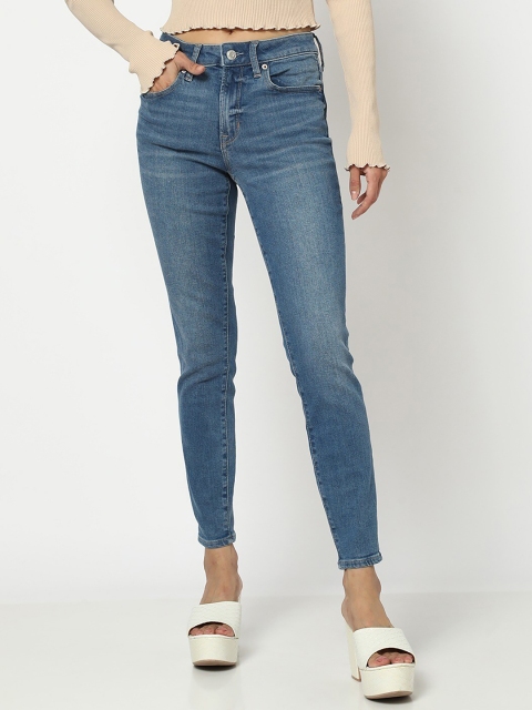 GAP Women Mid-Rise Light FadePure Cotton Regular Fit Jeans