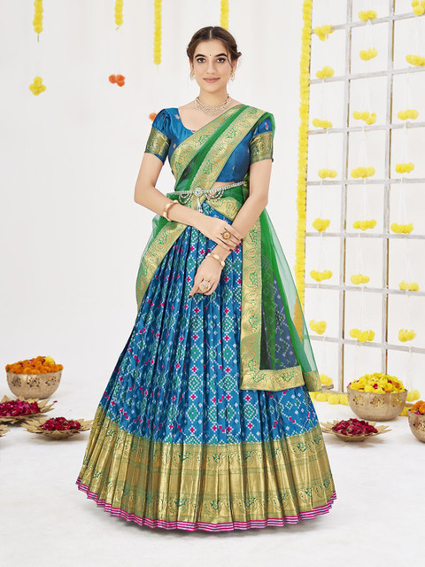 SHOPGARB Women Semi-Stitched Lehenga & Blouse & Dupatta