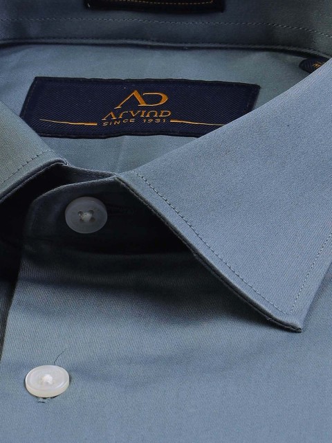 AD By Arvind Regular Fit Satin Solid Shirt - Image 6