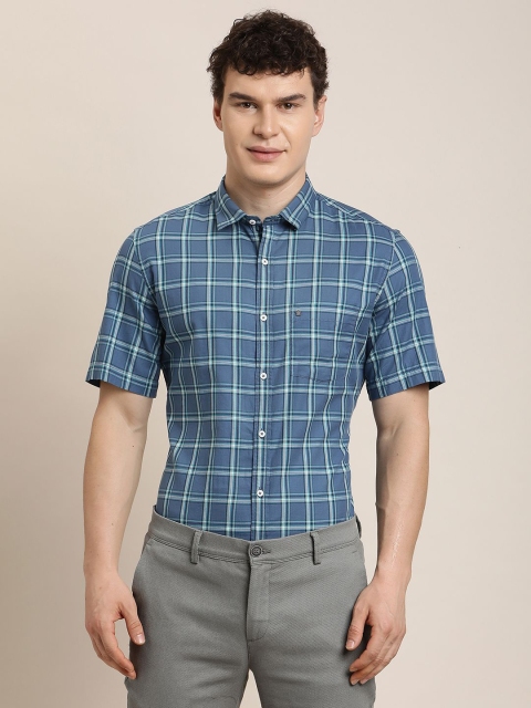Turtle Relaxed Tartan Checked Pure Cotton Slim Fit Casual Shirt - Image 6