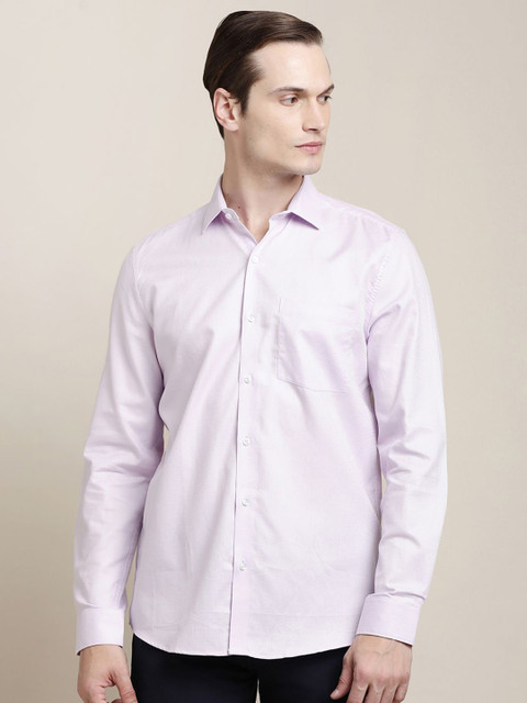 Turtle Spread Collar Long Sleeves Pure Cotton Classic Slim Fit Formal Shirt - Image 6