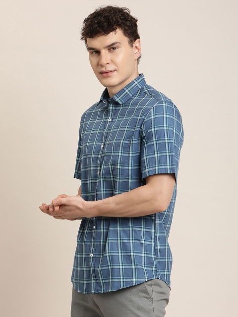 Turtle Relaxed Tartan Checked Pure Cotton Slim Fit Casual Shirt - Image 3