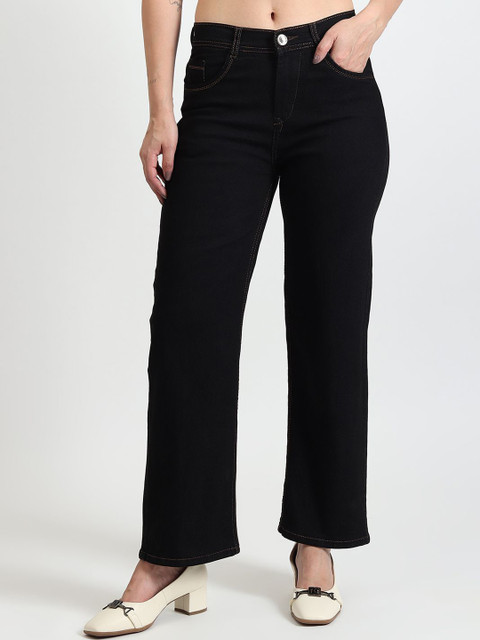 TYFFYN Women Jean Flared High-Rise Stretchable Jeans