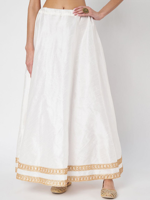 studio rasa Embellished A-Line Maxi Bias Skirt