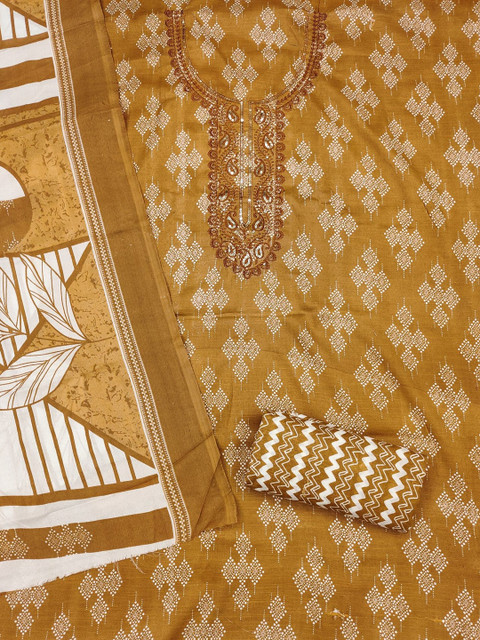 Panzora Printed Kurta Fabric Bottom Fabric and Dupatta Unstitched Dress Material - Image 3