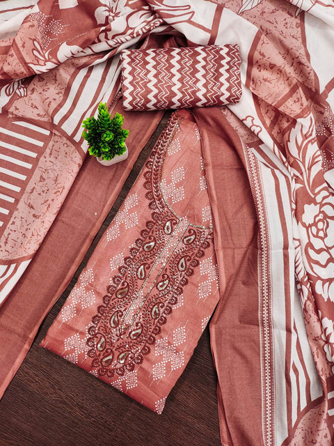 Panzora Women Printed Unstitched Dress Material