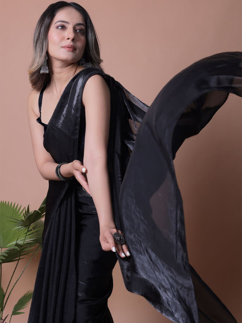 Anneca Women Satin Saree with Blouse Piece