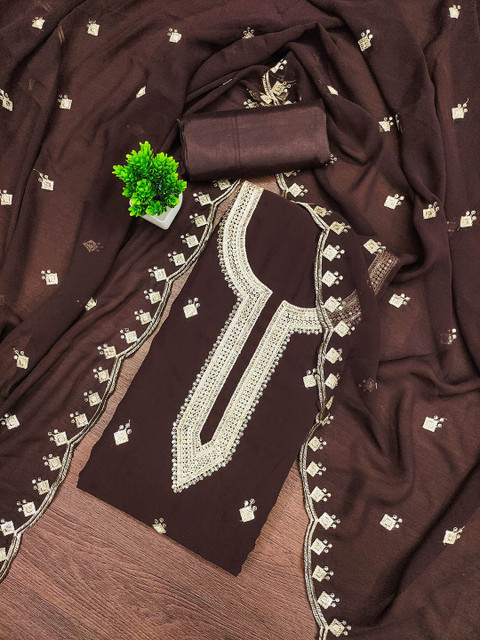 KALINI Embroidered Unstitched Dress Material