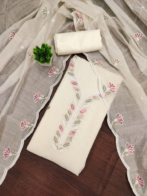 KALINI Embroidered Unstitched Dress Material