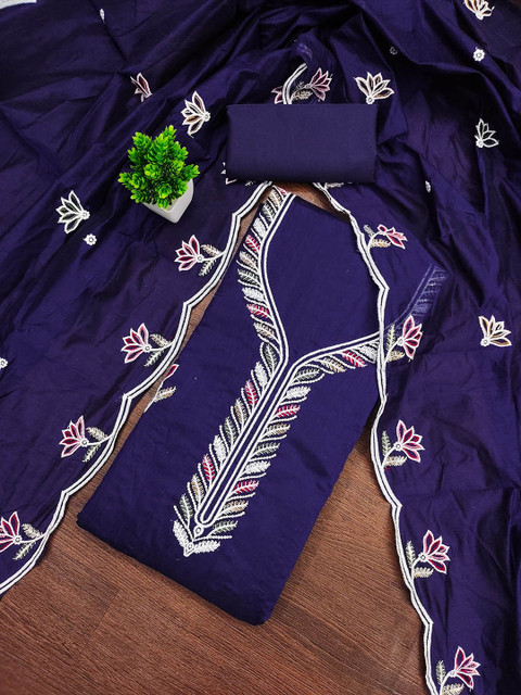 KALINI Embroidered Unstitched Dress Material