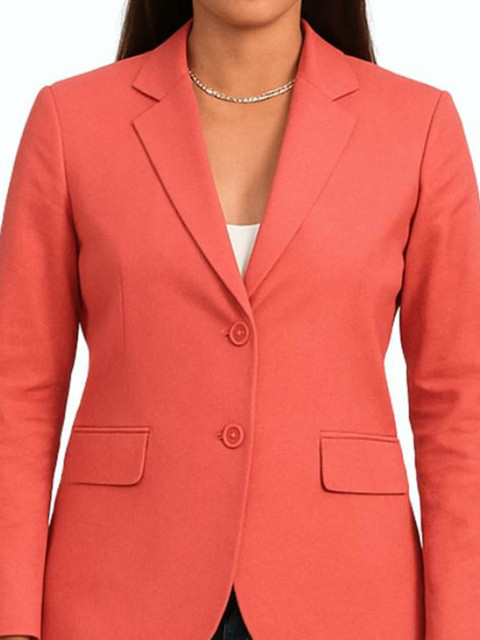 INDOPHILIA Single-Breasted Cotton Casual Blazer - Image 2