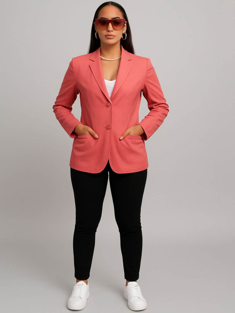 INDOPHILIA Single-Breasted Cotton Casual Blazer - Image 4