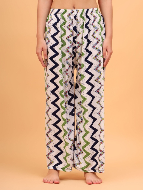 TrybeX Women Printed Knitted Palazzos