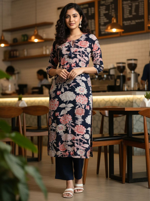 AADVIKA Women Floral Embellished Floral Kurta