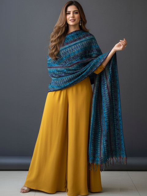 PYRO SPIRIT Women Floral Printed Acrylic Shawl