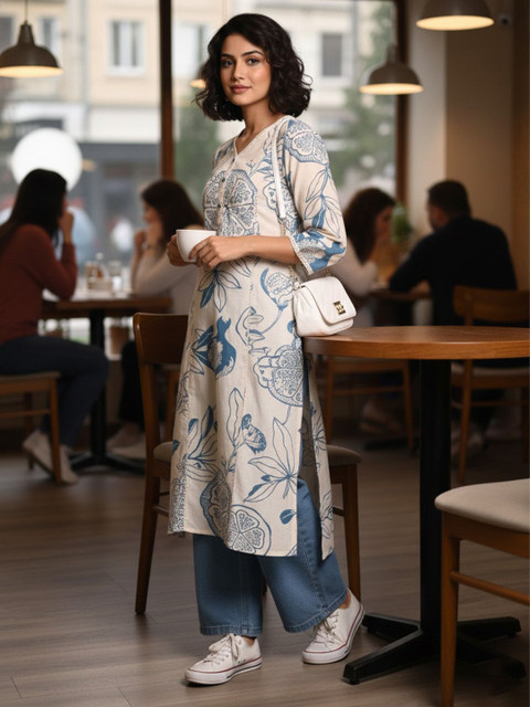 AADVIKA Women Floral Printed Quirky Kurta
