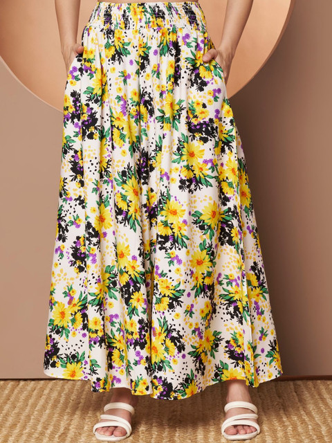 ZWERLON Printed Flared Palazzos