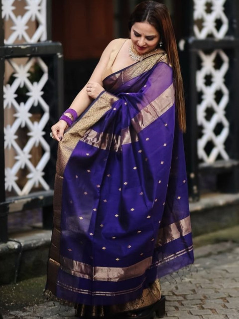 CaniBani Woven Design Zari Banarasi Saree