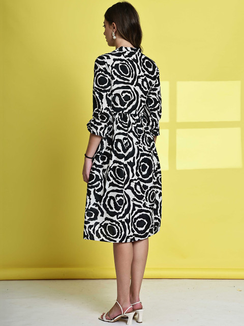 Merira Print A-Line Dress - Image 2